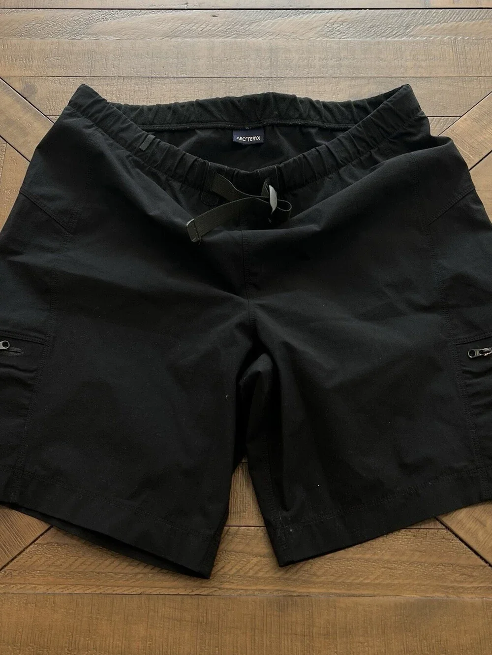 Arc'teryx Gamma Shorts Womens Medium Belted Black Hiking Vintage Zipper